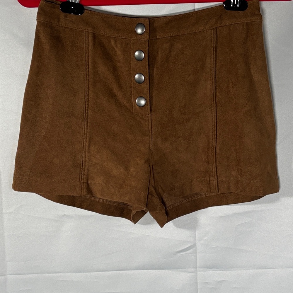 Abercrombie & Fitch Fuax Suede Brown shorts SZ 2